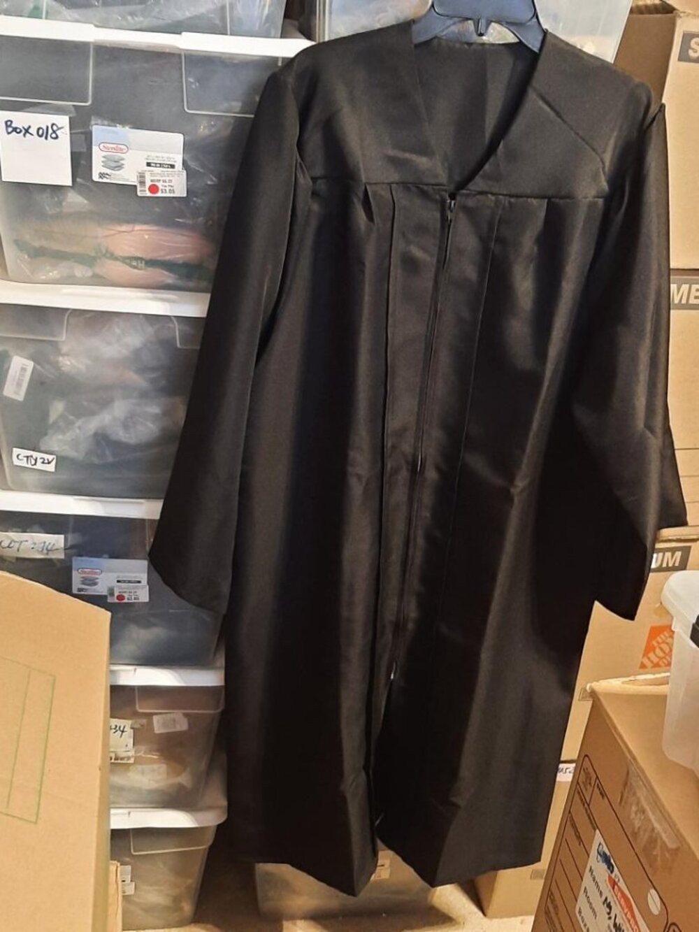 NEW ! Graduation Gown & Cap Set UniSex Black Size 48/US16